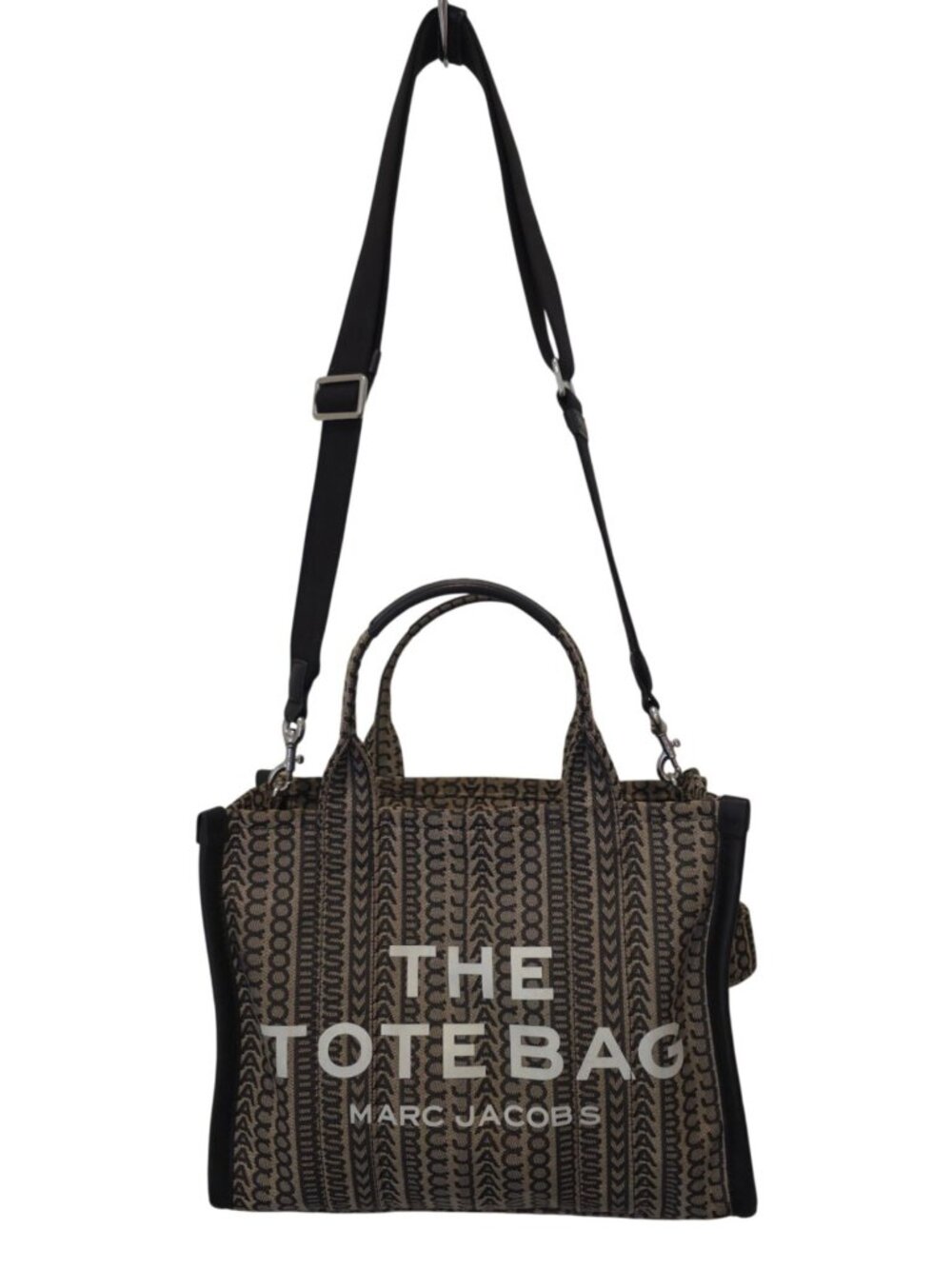 Marc Jacobs The Monogram Medium Jacquard Beige Canvas Tote Bag H076M01RE21-261 - Picture 2 of 15
